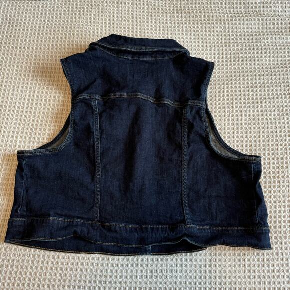 Torrid Vest Women’s 3XL Denim Jean Dark Wash Western Rodeo Streetwear Boho - Picture 5 of 8